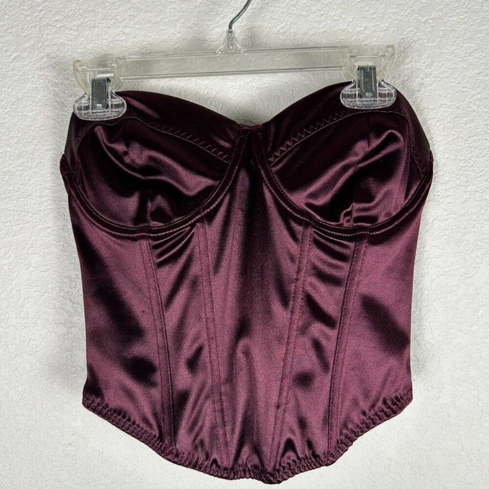 Forever 21 Womens Sz 10-12 M satin Corsette adjustable Coquette Bohemian Fairy Y
